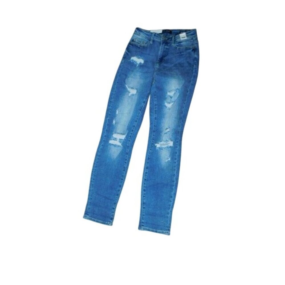Judy Blue Size 3 /26 Boyfriend Fit STRETCH Distressed Denim Jeans NWT